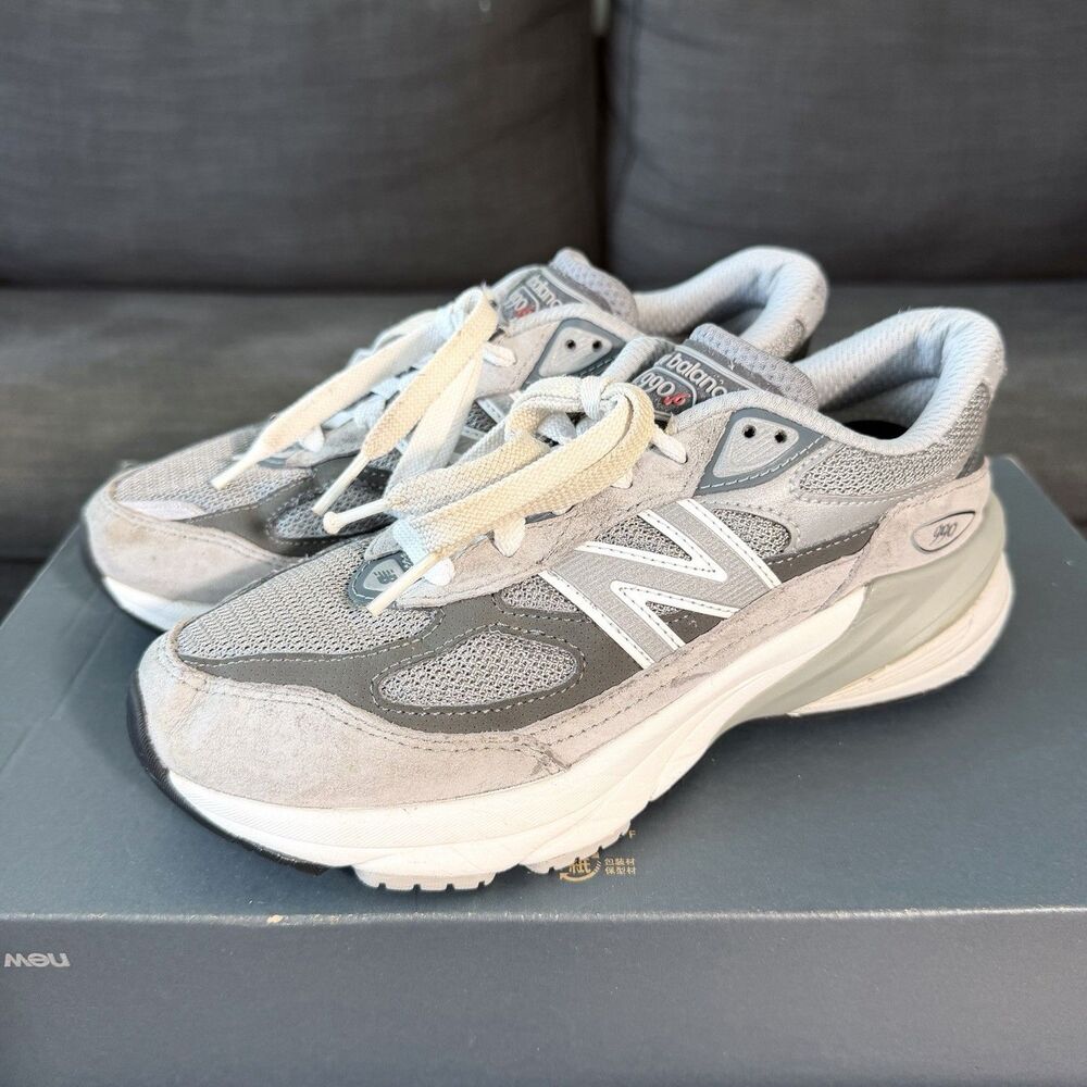 New Balance 990v6 USA Grey & White Suede Leather Shoes Women’s Size 6.5